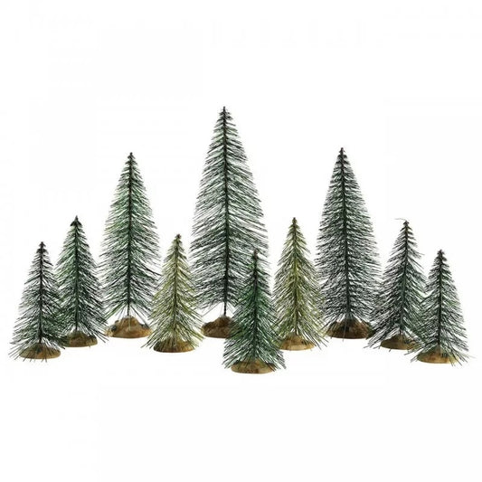 Set 10 Alberi Pini Verdi Lemax